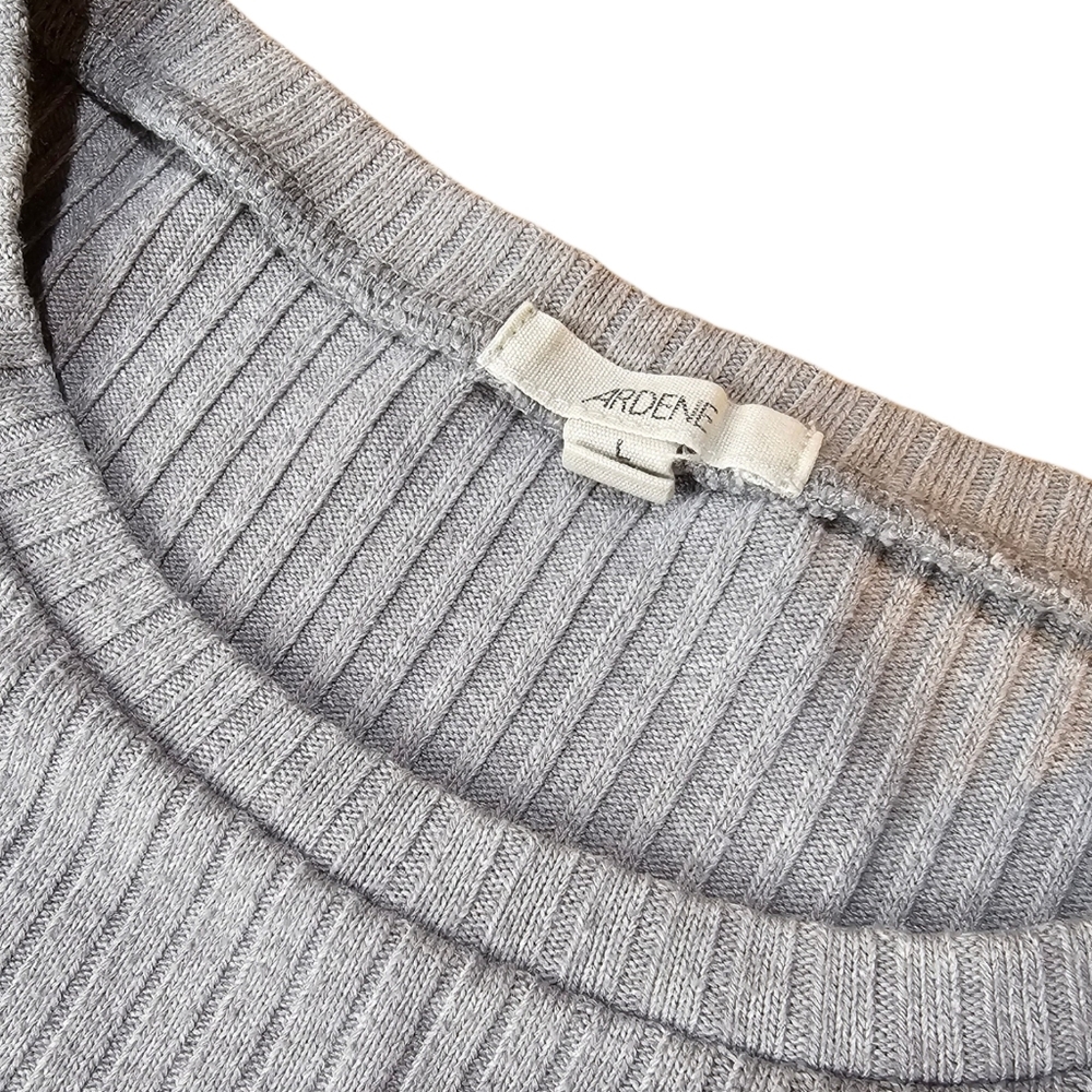 ๐ผ4/$30 Ardene Grey Ribbed Cropped Tee Fitted Top Size Large โจ - Picture 2 of 7